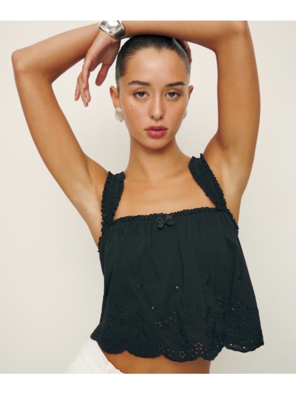 Reformation Paige Eyelet Top